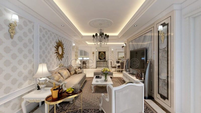 Thiết kế nội thất phòng khách chung cư đẳng cấp